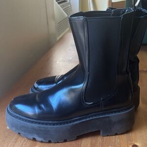 H&M Black Chunky Chelsea Platform Boots